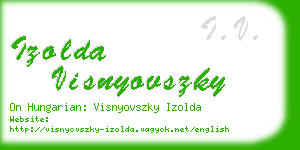 izolda visnyovszky business card